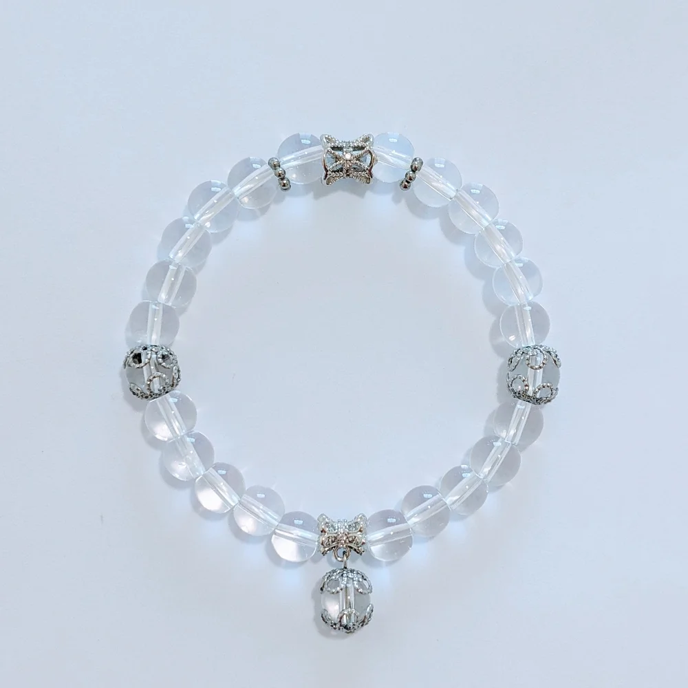 Clear Quartz Bracelet With Charm - Picture 4 of 10